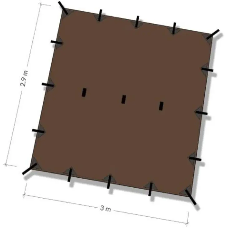 Tarp SuperLight 2.9 x 3 Marrón coyote – DD Hammocks