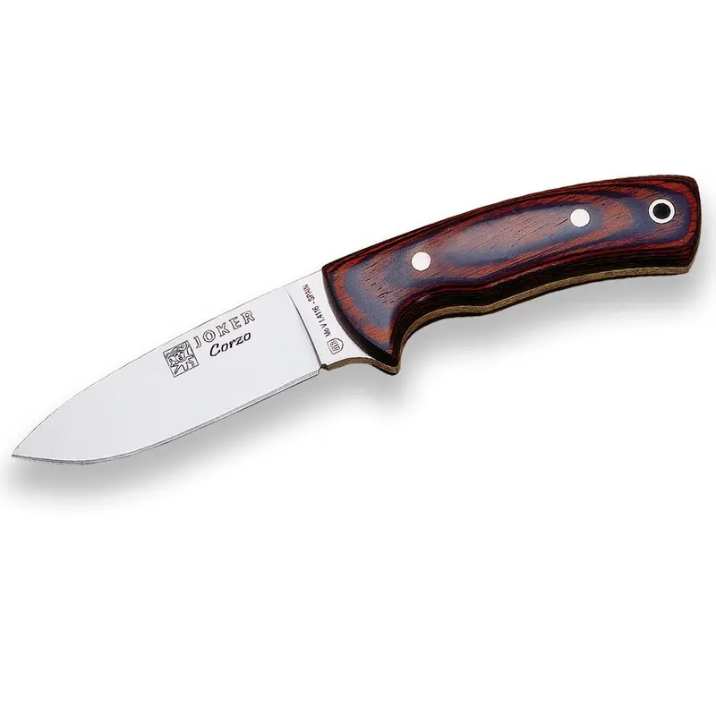 Bushcraft-Messer Corzo CR25 Holz rot – Joker