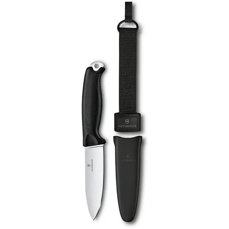 Venture mes met vast lemmet Zwart – Victorinox