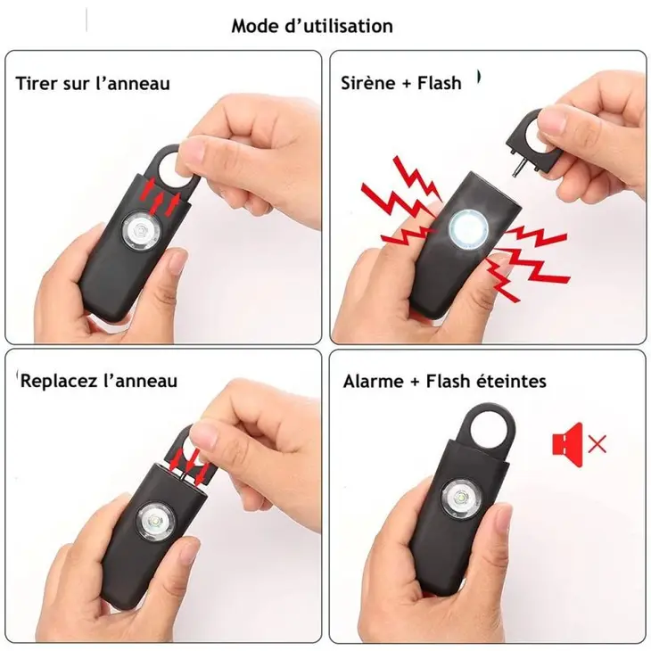 Alarme individuelle 130 DB – Wild West
