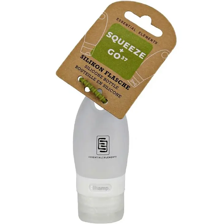 Minifrasco de silicone Squeeze + Go – Essential Elements – BRANCO