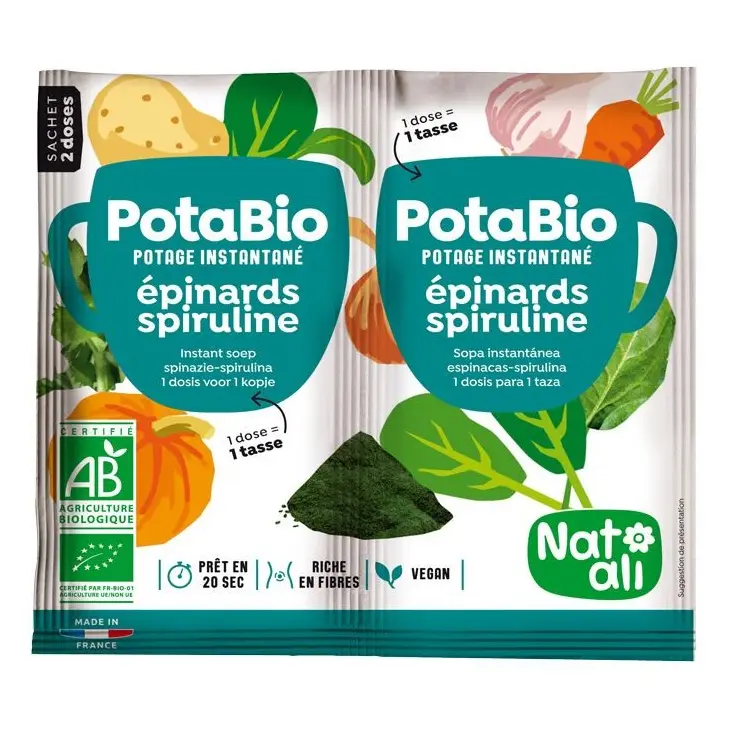 ZUPPA DI SPINACI E SPIRULINA – Potabio