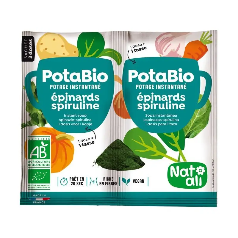 ZUPPA DI SPINACI E SPIRULINA – Potabio