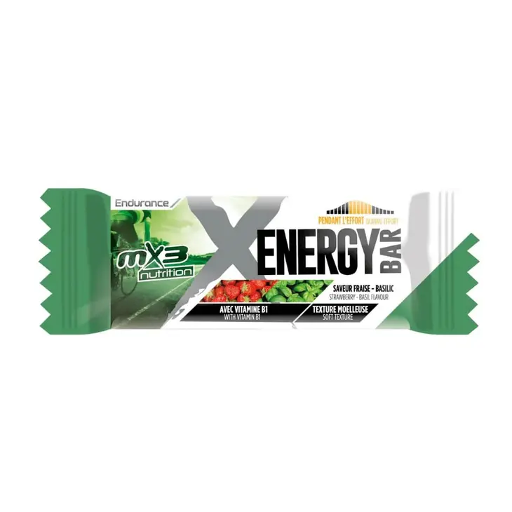 Barra energética de morango e manjericão – MX3