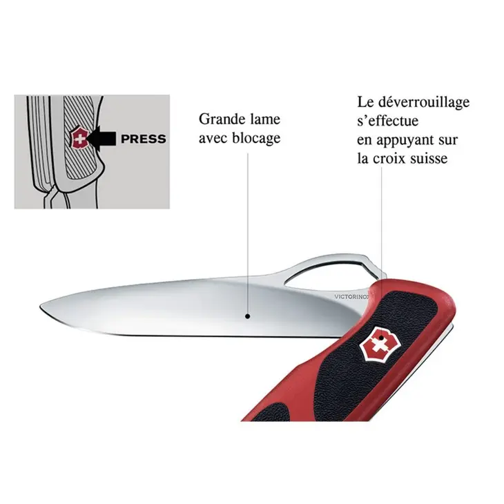 Canivete suíço VICTORINOX Rangergrip 61 Rouge 0.9553.MC