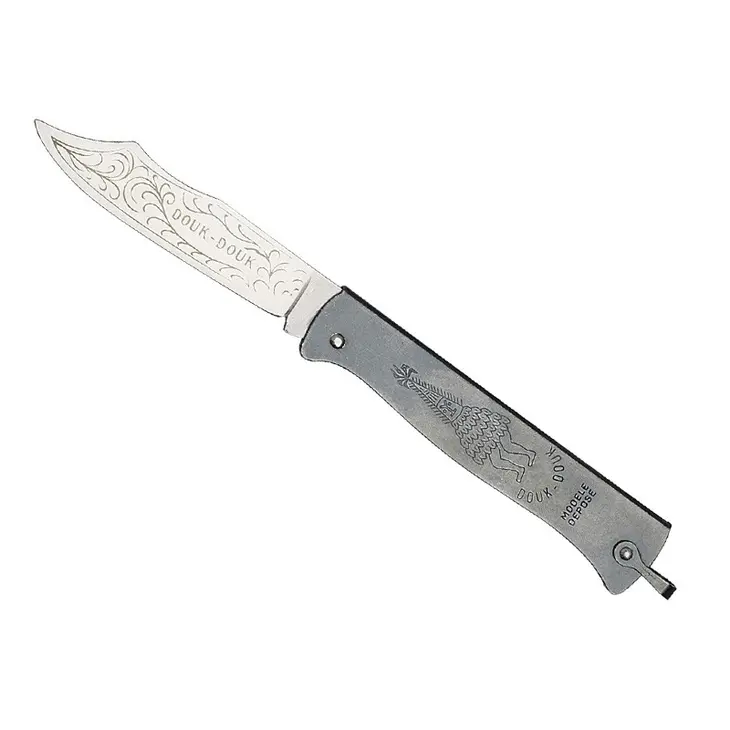 1715 DOUK-DOUK MES BRONS WAPEN 9CM KOOLSTOF