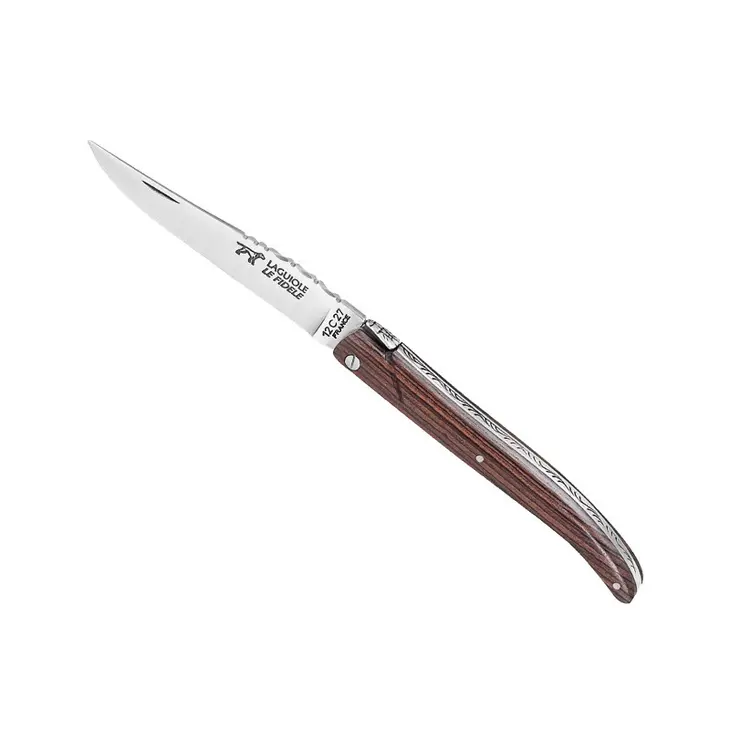 2834 MESSER LAGUIOLE LE FIDELE PLEIN HOLZGRIFF VIOLETTE 12CM INOX