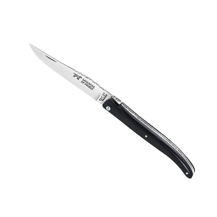 2836 LAGUIOLE MESSER LE FIDELE PLEIN MANCHE EBENE 12CM INOX