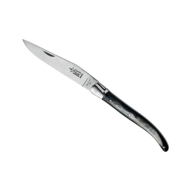 ANT.6 COLTELLO LAGUIOLE ANTAN CORNO MAT ACCIAIO INOX BOLSTER 12CM – G. DAVID