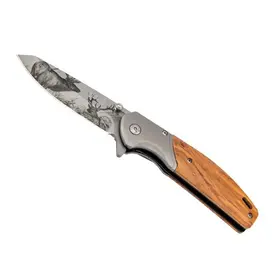 Canivete HERBERTZ Olivier 11,5cm Inox Decor Cerfs HE.55009