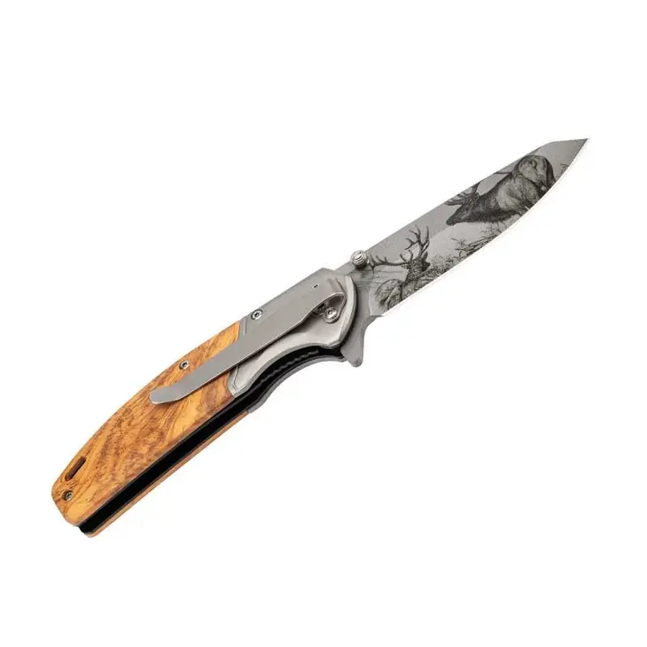 Canivete HERBERTZ Olivier 11,5cm Inox Decor Cerfs HE.55009