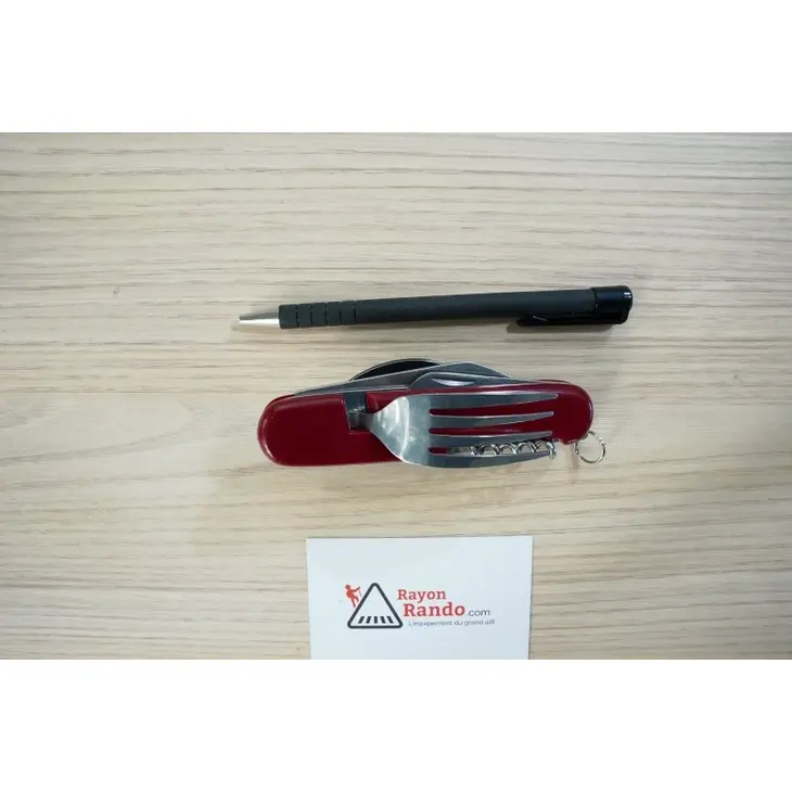Talheres de campismo HERBERTZ 6P Rouge 11cm Inox + estojo 618412