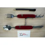 618412 CAMPINGBESTECK HERBERTZ 6P ROT 11CM EDELSTAHL + ETUI 618412