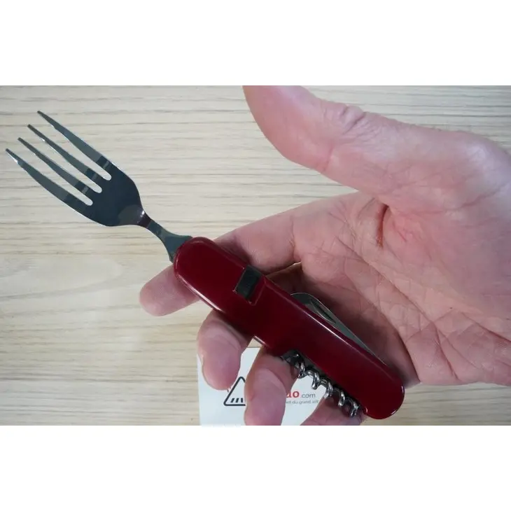 Talheres de campismo HERBERTZ 6P Rouge 11cm Inox + estojo 618412