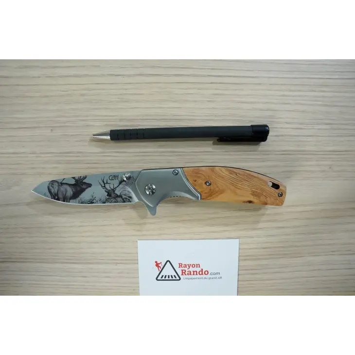Canivete HERBERTZ Olivier 11,5cm Inox Decor Cerfs HE.55009