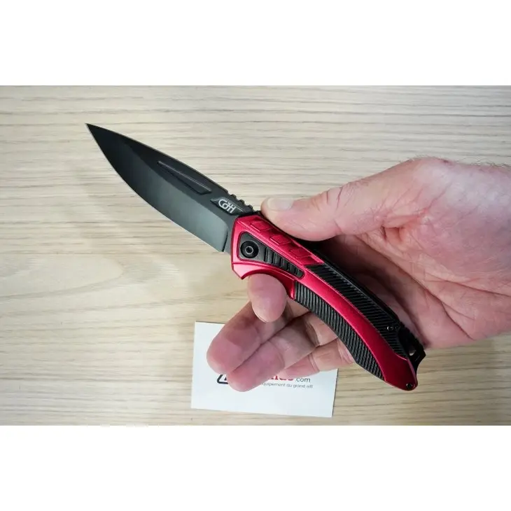 Canivete HERBERTZ Alu Rouge/Noir 12cm Inox 576812