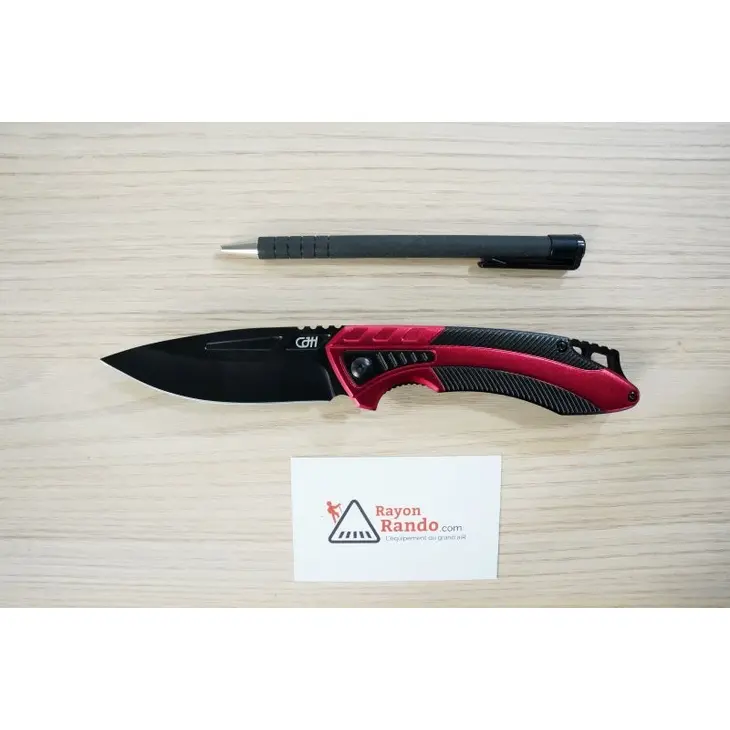 Canivete HERBERTZ Alu Rouge/Noir 12cm Inox 576812