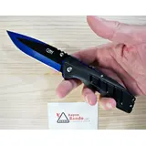 577512 HERBERTZ ABS MES ZWART/BLAUW 12CM ROESTVRIJ STAAL 577512