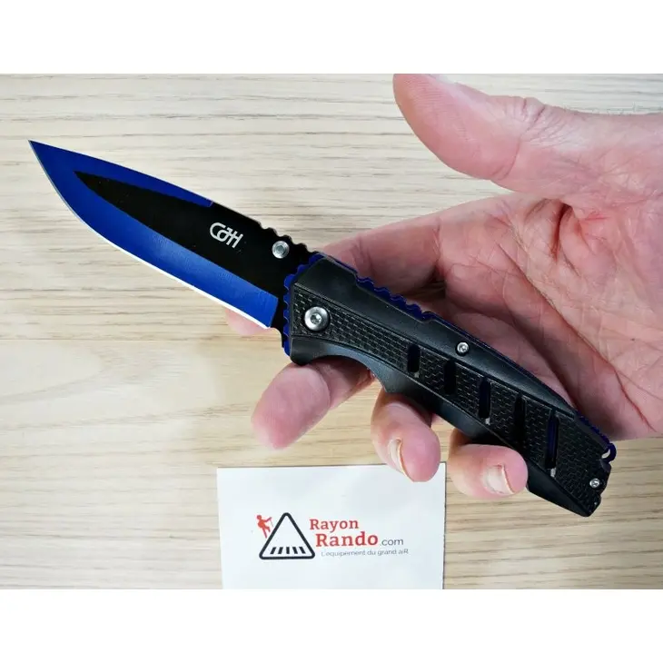 Canivete HERBERTZ Abs Noir/Bleu 12cm Inox 577512