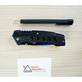 577512 HERBERTZ ABS MES ZWART/BLAUW 12CM ROESTVRIJ STAAL 577512