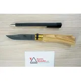 306.M COLTELLO IN LEGNO D'ULIVO OLD BEAR LAMA IN CARBONIO MISURA M 306.M