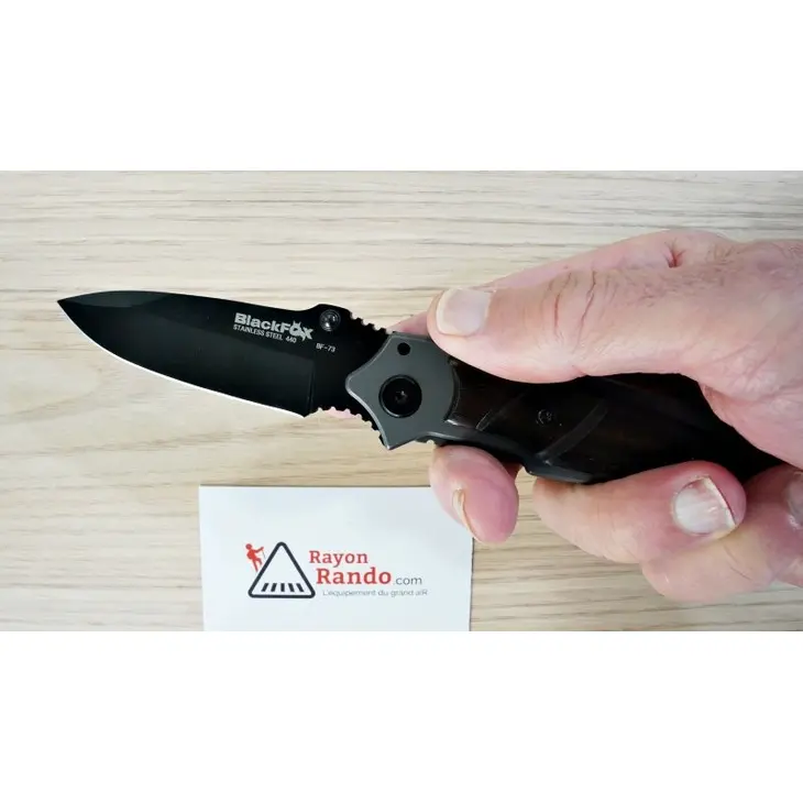 Messer BLACK FOX Griffschalen aus Sandelholz BF.73