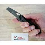 BF.81 MESSER BLACK FOX ZYTEL SCHWARZ HALBVERZAHNT MIT KARABINER BF.81