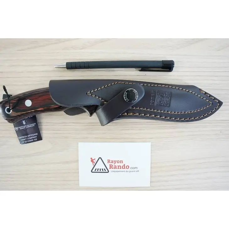 Faca de bushcraft Corzo CR25 em madeira vermelha – Joker