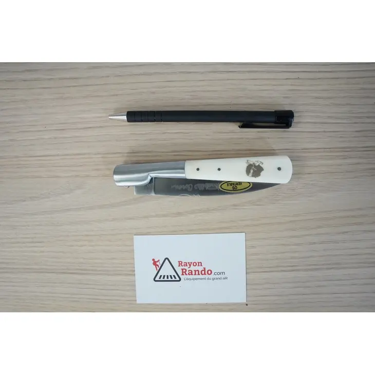 Canivete LE FIDELE Vendetta Corsa Os Blanc 12,5cm Inox 1839