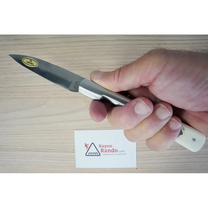 Canivete LE FIDELE Vendetta Corsa Os Blanc 12,5cm Inox 1839