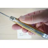 ANT.18 COLTELLO LAGUIOLE ANTAN ROVERE BOTTE BOLSTERS MAT ACCIAIO INOX 12CM – G. DAVID
