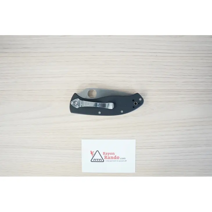 Canivete SPYDERCO Tenacious G10 Noir Semi-Dentee C122GPS