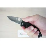 C122GPS SPYDERCO TENACIOUS G10 ZWART HALFGEKARTELD MES