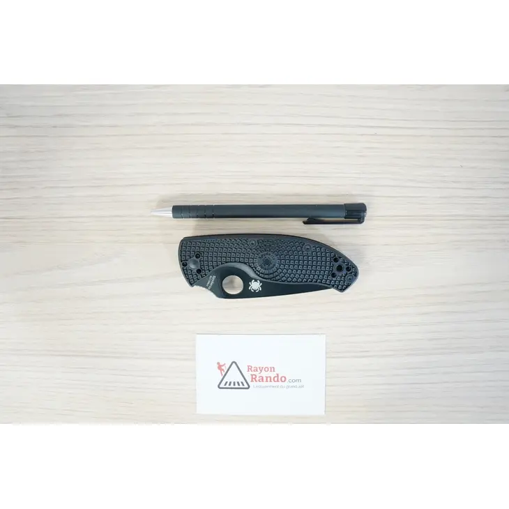 Canivete SPYDERCO Tenacious Tout Noir Semi-Dentee C122PSBBK