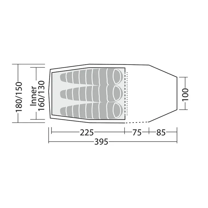 Tenda de caminhada leve Voyager 3 EXP – Robens