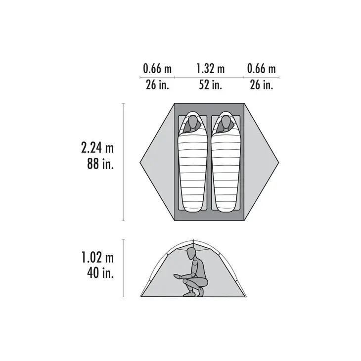 Tenda leve de caminhada Hubba Hubba HD 2P – MSR