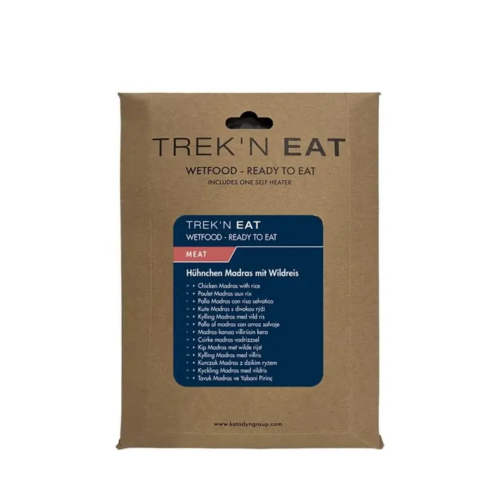 Selbsterhitzendes Gericht Hähnchen Madras mit Reis – Trek'n Eat