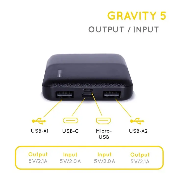 Batterie externe GRAVITY 5 – Sunslice