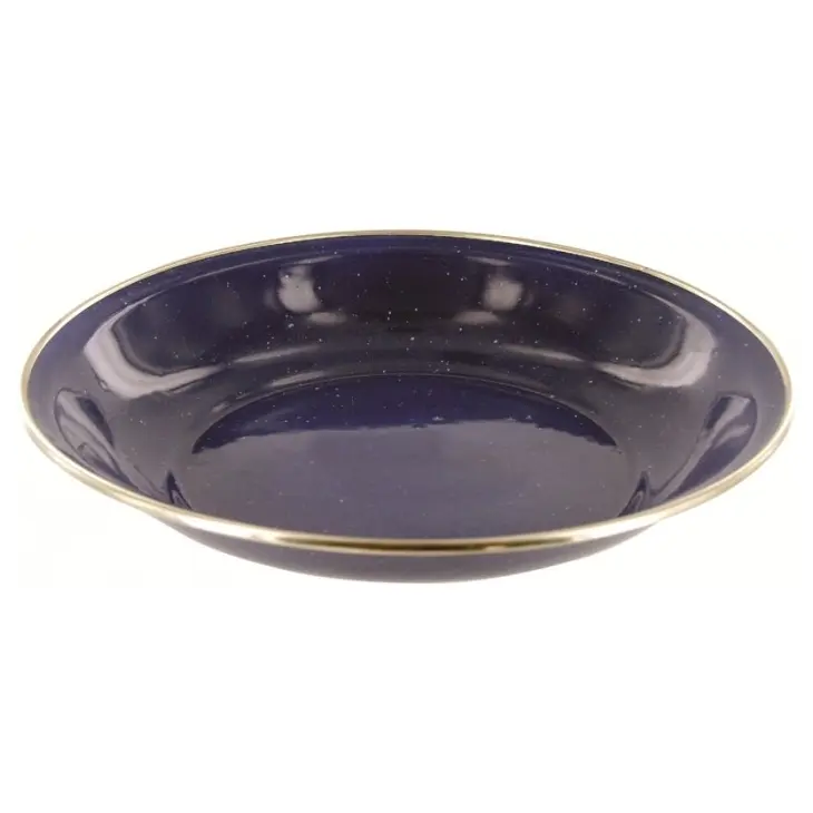 Prato fundo de aço esmaltado 20 cm Deluxe Enamel Soup Plate – Highlander – AZUL