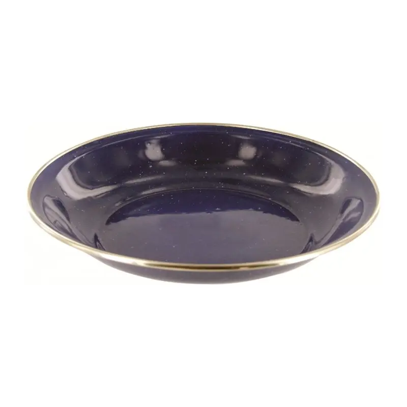 Prato fundo de aço esmaltado 20 cm Deluxe Enamel Soup Plate – Highlander – AZUL