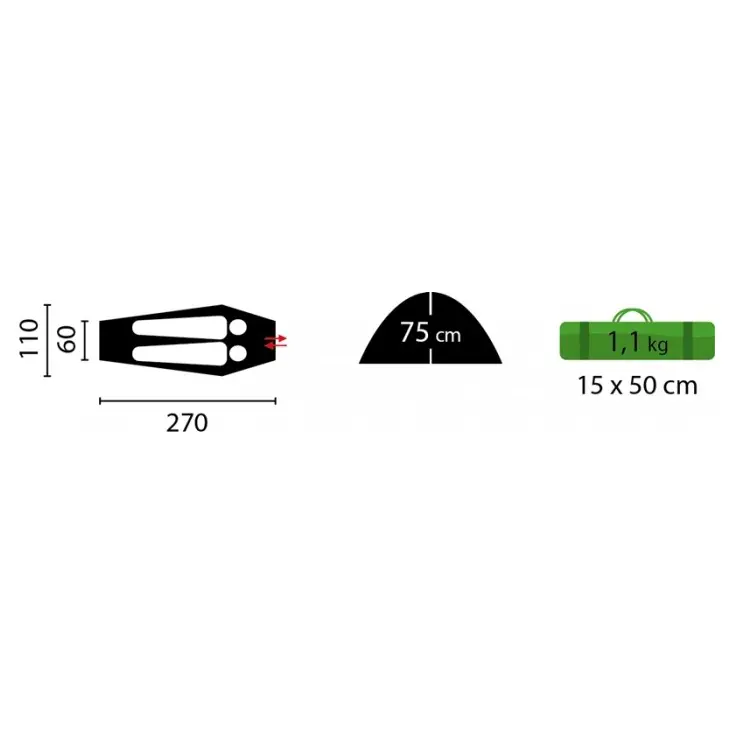 Tenda leve de caminhada Shelter – Jamet