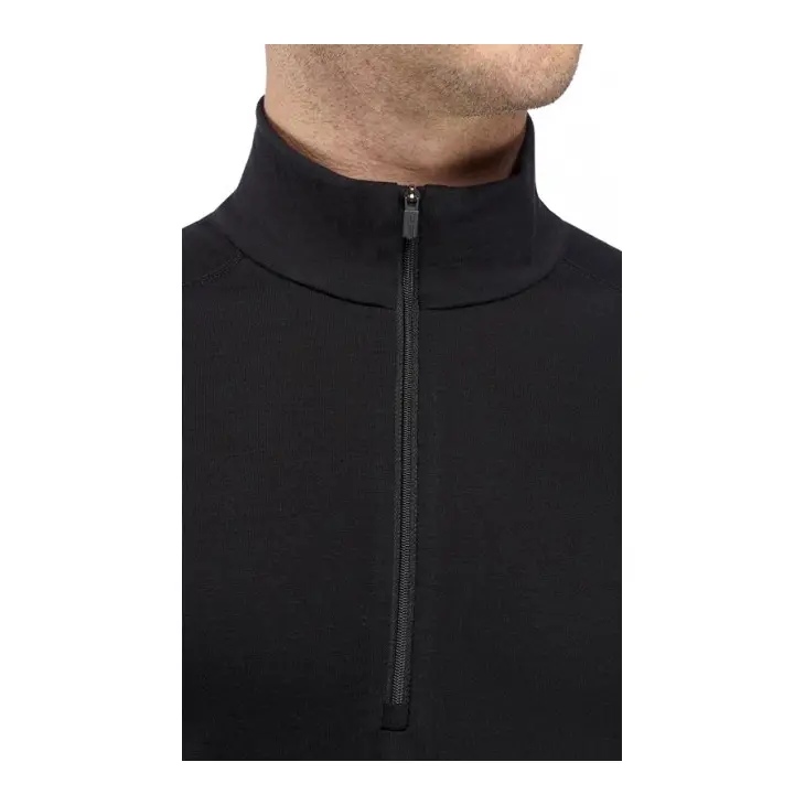 Maglietta da uomo Merino 200 Oasis LS 1/2 Zip – Icebreaker – NERO